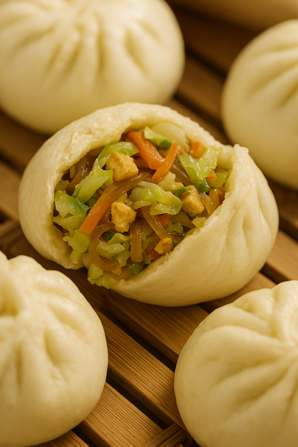 Vegan Cabbage Glass Noodle Bao