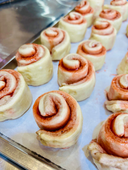 Dual-Colored Strawberry Milk Bun