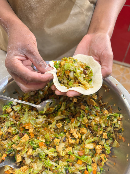 Vegan Cabbage Glass Noodle Bao