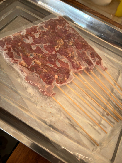 BBQ Lamb Skewers 350g (raw 10 skewers)